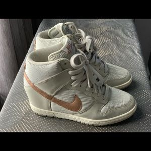 Limited edition Nike dunk sky high wedge sneakers.